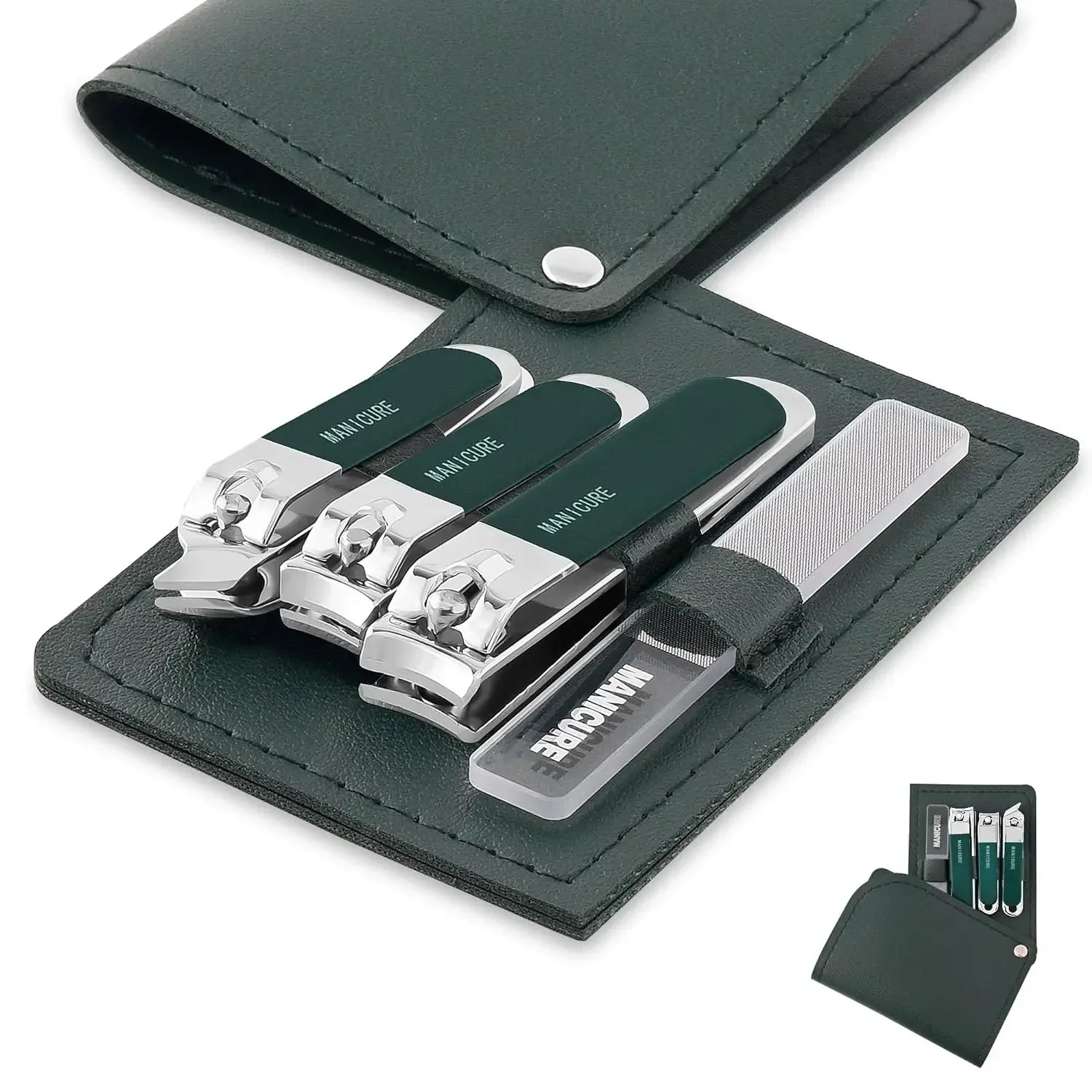 Mens Grooming Travel Kit - Kit de manucure professionnel 4 pièces