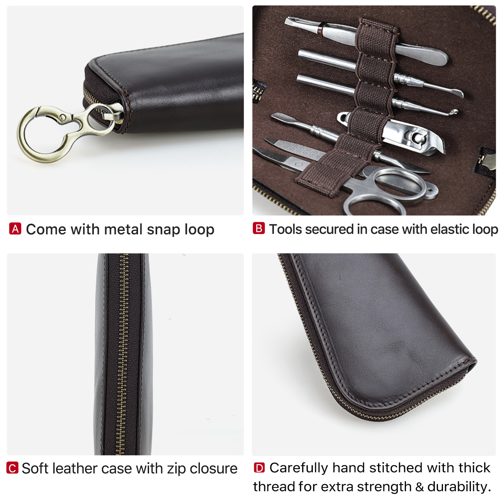 Étui de voyage en cuir véritab - Grooming Scissors avis et prix