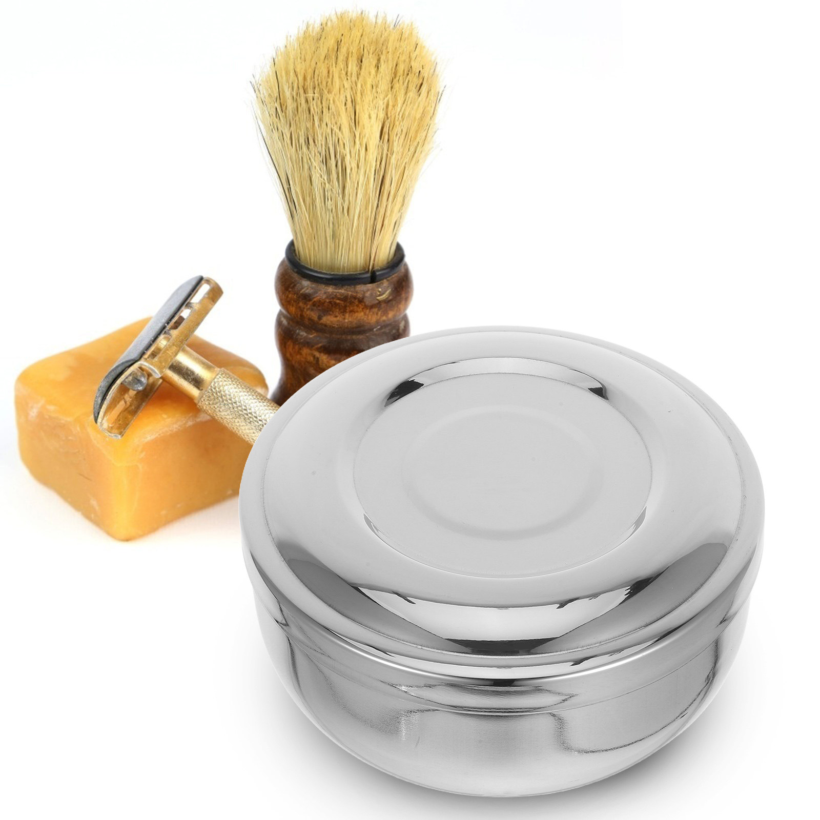 Bol à raser en métal avec couv - Mens Grooming Travel Kit avis et prix